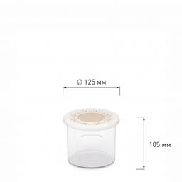 Цена за 2 шт. Банка для хранения сыпучих продуктов "Эстетика" 0,8л круглая (бело-бежевый) М8731