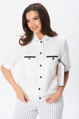 Костюм VILENA 1079 белый+белый/полоска