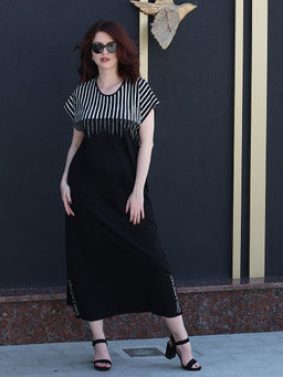 Нарядное летнее платье со стразами женское