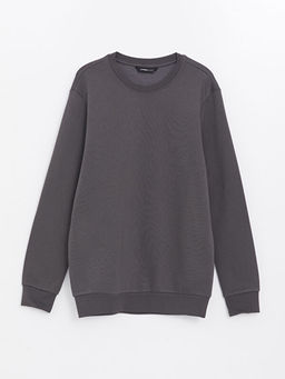 Bisiklet Yaka Uzun Kollu Erkek Sweatshirt