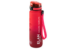 Бутылка для воды 1000 мл 7,8*7,8*28,5 см "Style Matte" с углублениями д/пальцев амарант