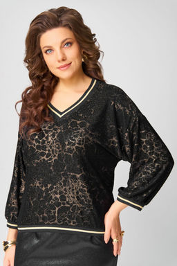 Джемпер FITA 20722 черно-золотистый