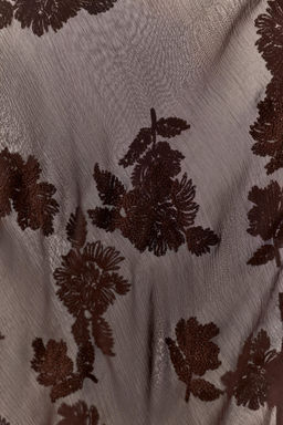 SEMI-SHEER SHIRT WITH FLORAL EMBROIDERY - Zara фото 8