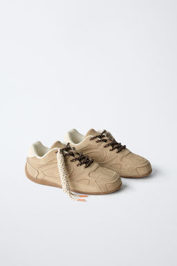 LEATHER LACE-UP PLIMSOLLS - Zara фото 2
