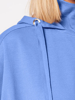 Худи с молнией из фактурного трикотажа с эластаном - Vilatte фото 3