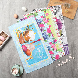 Набор полотенец кух. Доляна Счастье 35х60см-4 шт, 100% хл, рогожка 160 г/м2  фото 11