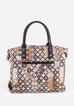 Сумка Модель №1283 | гобелен | | бежевый коричневый цветной | Фиеста | 33848 - L-craft фото 3