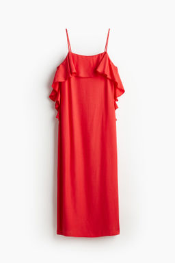 Vestido lencero con volantes