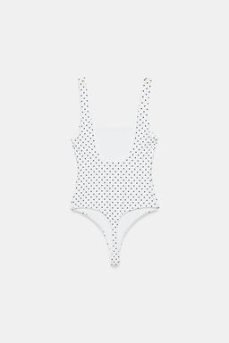 BODY EL?STICO ESCOTE CUADRADO / Blanco / Negro - Zara фото 6