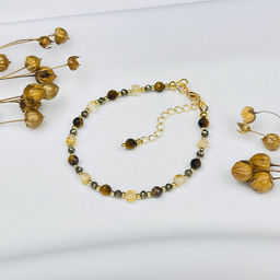 Браслет для Льва из Тигрового глаза,Пирита и Цитрина - Радуга самоцветов фото 2