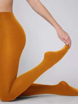 Колготки женские теплые с флисом TEATRO ICE STYLE 240 den COLOR шафрановый