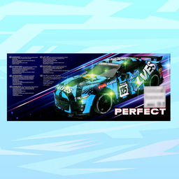 Машинка на пульте управления Perfect, световые эффекты, работает от батареек, цвет бирюзовый - Simaland фото 11