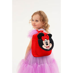 Рюкзак детский для девочки, плюшевый на молнии, с карманом, 19?22 см, Минни Маус - Disney фото 2