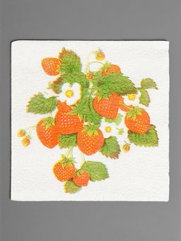 Цена за 4 шт. Салфетки бумажные «Земляника», 24×24 см, 50 шт.