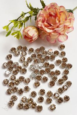 Стразы пришивные SS40 "Круг" (360 шт) SF-3767, светлое золото №3