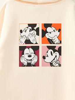 Kap??onlu Mickey Mouse Bask?l? Uzun Kollu K?z ?ocuk Sweatshirt - Waikiki фото 3