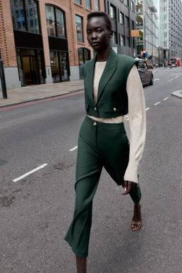 HIGH-WAIST CULOTTE TROUSERS