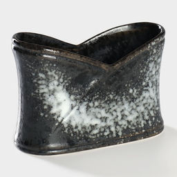 Салфетница Magistro «Ночной дождь», 12×5.7×8.2 см, фарфор, чёрная