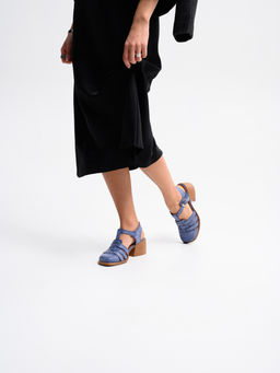 Босоножки 5035.23663bе. Вакса джинс+коричневый