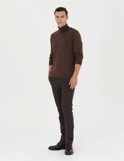 Kahverengi Slim Fit Kanvas Pantolon - Pierre cardin фото 3