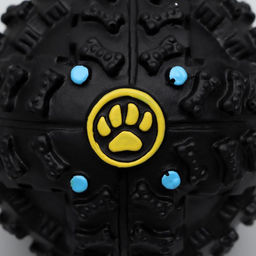 Квакающий мяч для собак, жёсткий, 7,5 см, чёрный - Пижон фото 4