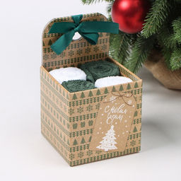 Набор махр. полотенец Этель Праздничный узор 30х30 см-4шт, хл 340г/м2