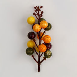 Цена за 12 шт. Декор «Ягодки», размер 3×4,5×11 см