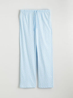 Beli Lastikli ?i?ekli Kad?n Pijama Alt?