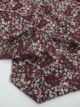 Штапель Премиум (Digital) Энжела цв.вишневый, ш.1.45м, вискоза-100%, 120гр/м.кв - Купава фото 13