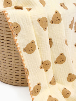 Плед «Этель. Медвежонок», 100×100 см, муслин двухслойный