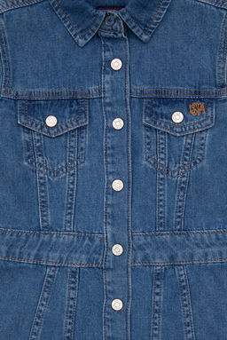 Темно-синее джинсовое платье для девочки Неожиданная скидка в корзине - U.s. polo assn фото 3