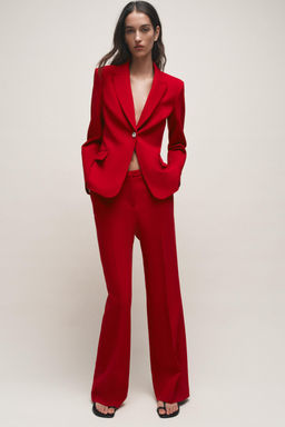 FITTED BLAZER WITH SHOULDER PADS - Zara фото 11