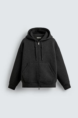SUDADERA T?CNICA RELAXED FIT CAPUCHA / Gris oscuro - Zara фото 7