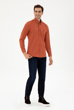 Мужская базовая рубашка Brick с длинным рукавом Неожиданная скидка в корзине - U.s. polo assn фото 4