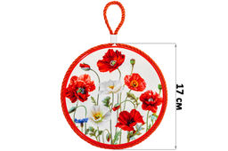 Подставка п/горячее 17*17*1 см Маки, круг - Elan gallery фото 2