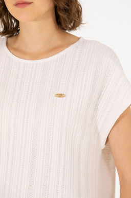 Женская кремовая футболка - U.s. polo assn фото 7