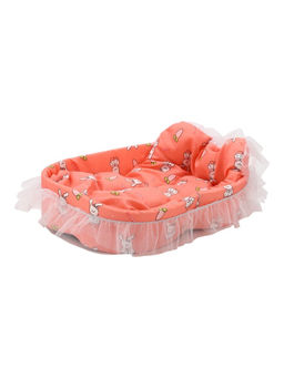 Кроватка для животных, 57 х 40 х 13 см, розовая