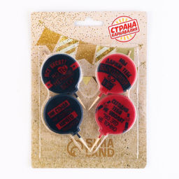 Набор свечей 4 штук С юмором, красно-чёрные, 44.4 см - Страна карнавалия фото 3