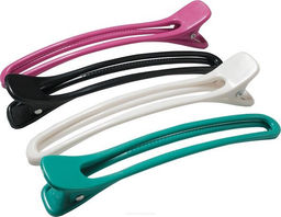 Dewal Зажим для волос большой CL2410, пластик, 12 см, разноцветный, 4 шт.  фото 2