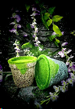 Кашпо со мхом декоративное 11,5х9,5 см / 16003 /уп 96/ - Галеонтрейд фото 4