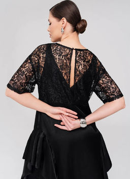 Платье вечернее нарядное с кружевом в пол - Sahar art lab фото 3