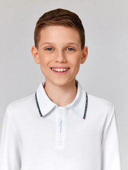 ACOOLA / Сорочка-поло верхняя для мальчиков Irving белоснежный  фото 8