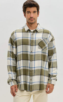Рубашка F521-0460 khaki-milk - Fine joyce фото 4