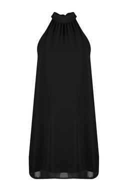 TRENDYOLMILLA Murdum Duz Kesim Halter Yaka Mini Sifon Astarl? Dokuma Elbise TWOSS23EL01059  фото 20