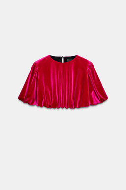 VELVET BALLOON TOP - Zara фото 7