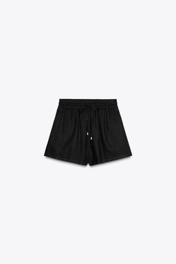 LINEN BLEND BOXER BERMUDA SHORTS - Zara фото 12