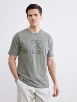 Bisiklet Yaka ?stanbul Bask?l? Erkek Ti??rt