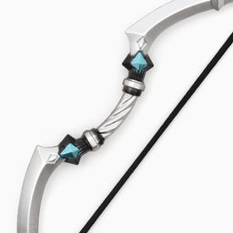 Макет оружия Сувенирный лук Геншин, подвесной, брелок, 26 см, чёрный - Simaland фото 4