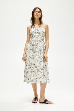 Vestido bandeau de algodon