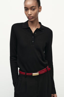 SOFT POLO COLLAR SWEATER